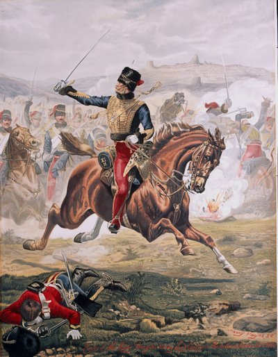 Lord Cardigan (1797-1868) che guida la Carica della Brigata Leggera alla Battaglia di Balaklava, 25 ottobre 1854 da Henry A. Payne